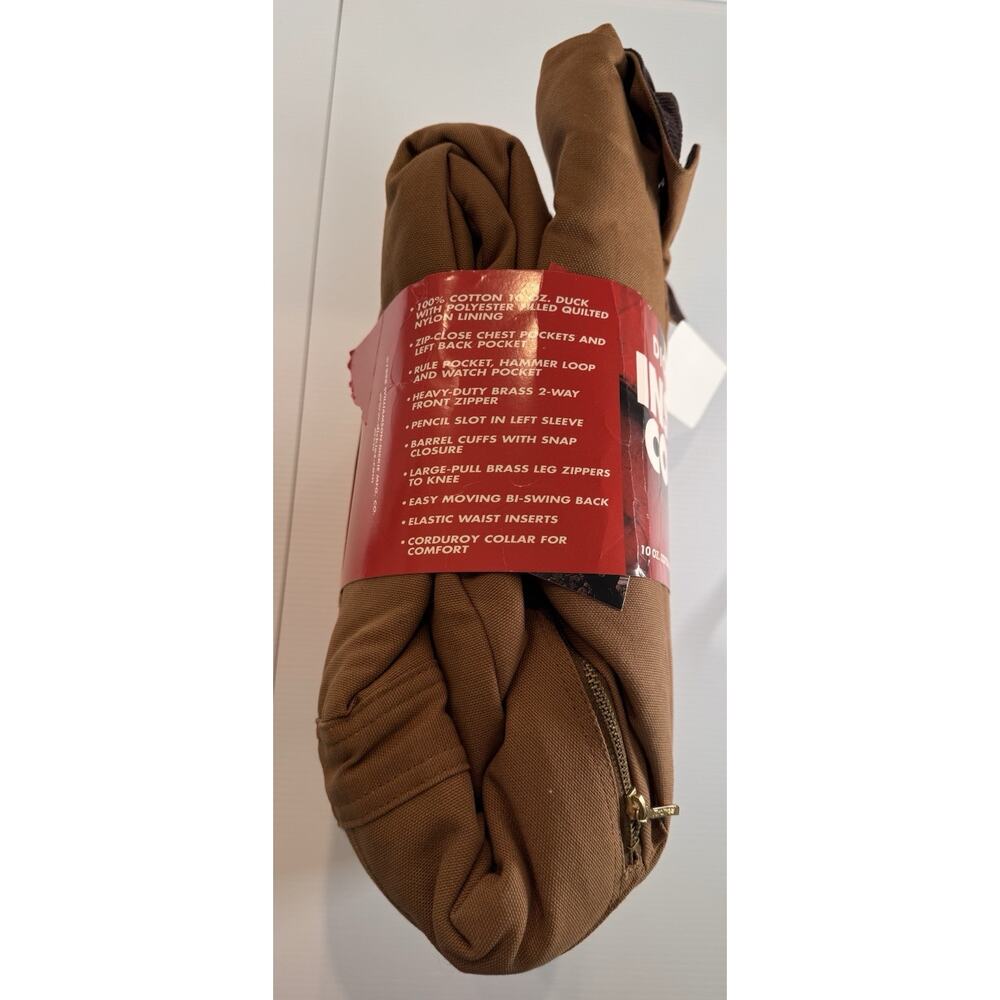 Dickies NWT Men 46/48 Brown 10oz Duck Cotton Insulated Hooded Work Coveralls - Picture 10 of 12